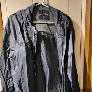Eddie Bauer Packable Wind Jacket – Gray – Hooded – Size 3XL